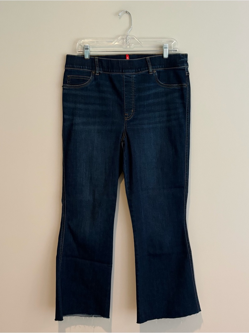 SPANX Dark Indigo Pull On Flare Jeans Size XL